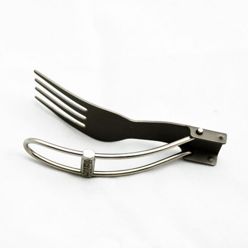 Fourche pliante en titane pour vos repas de randonnée et pique-nique nature