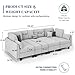 Dowiean Sectional Sleeper Sofa, 8 Seaters Modular Sleeper Sofa Couch, Comfy Sectionals Couches Bed, Convertible Sofas with Ottomans, Modular Sectional Couches for Living Room, Light Grey