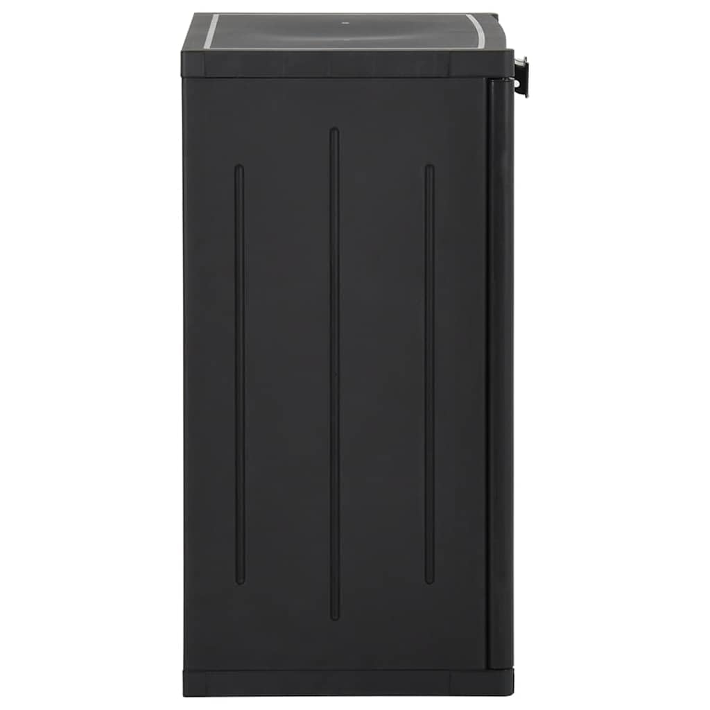 Armoire de rangement jardin Noir 65x45x88 cm PP Rotin