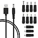 Produktbild DC Hohlstecker Adapter 11 Stück und 1M USB zu DC Kabel 1 Stück, 6.4*4.4/6.3*3.0/5.5*2.5/5.5*2.1/5.5*1.7/4.8*1.7/4.0*1.7/3.5*1.35mm/Type-C/Micro-USB/Mini-USB DC Hohlstecker Konverter für Handy Tablet