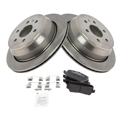 Image of TRQ Rear Brake Pad and Rotor Set Semi Metallic