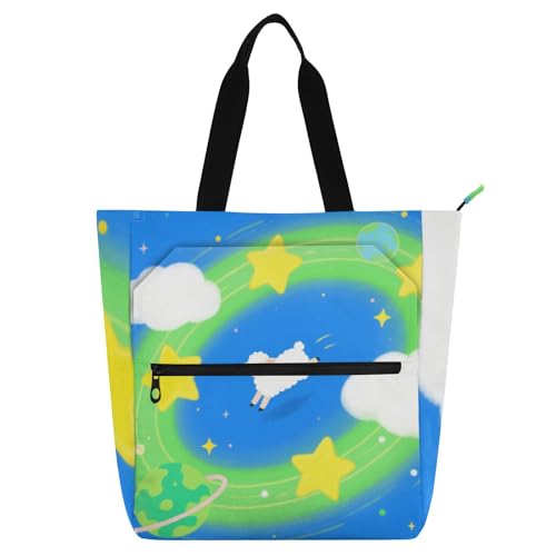 Bolsa de mano de oveja de dibujos animados para niños y mujeres