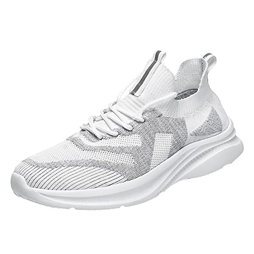 Chaussures de course hommes grande taille blanc 44 EU légères en maille