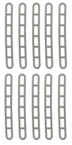MULTIBROS 10 elementos de sujeción de escalera para toldos, extrafuertes, robustos, resistentes a las tormentas y al viento (22,5 cm, 6 agujeros)