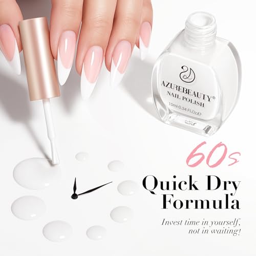 Image of AZUREBEAUTY Warm White Nail Polish