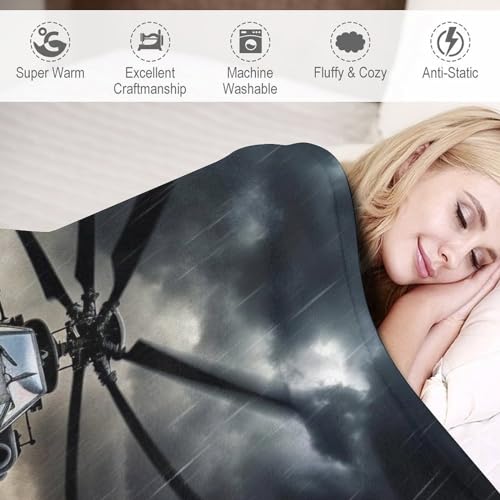 Manta de helicóptero para sofá y tardes de cine en casa con microfibra mullida 6