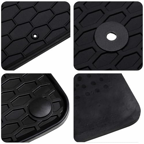 Tapis de sol voiture caoutchouc étanche antidérapant auto noir - 6