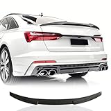 Carbon Fiber Trunk Spoiler Compatible with 2019-2025 Audi A6 S6 (C8) Sedan Rear Exterior Spoiler Wing Lip HighKick Body Kits Factory Outlet