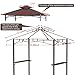 Grill Gazebo Replacement Roof - ABCCANOPY 5x8 Double Tiered BBQ Canopy Top Cover, Outdoor Grill Tent Roof for #L-GZ238PST-11 (Brown)