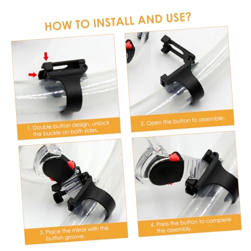 Clips de retenue silicone pour tuba et masque de plongée BESPORTBLE - 3
