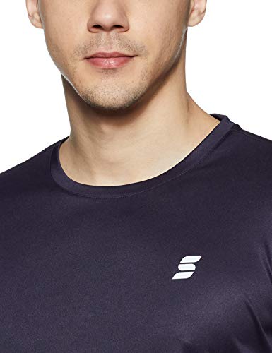 Image of Amazon Brand - Symbol Men's Solid Active Regular Fit Sports T-Shirt | Round Neck | Half Sleeve (Available in Plus Sizes)