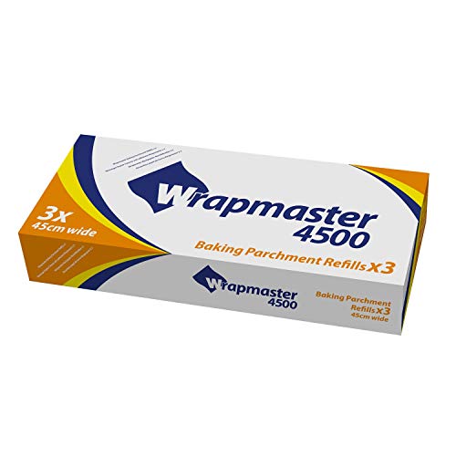 Deli Supplies 3 x Rolls Refill Wrapmaster 4500 Baking Parchment Paper 50M x 45cm Great Value