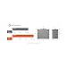 ROC Cases A030 Grey Trolley Flight Travel Case L440xW300xH220mm for Camera, Music, Electronics, Beauty