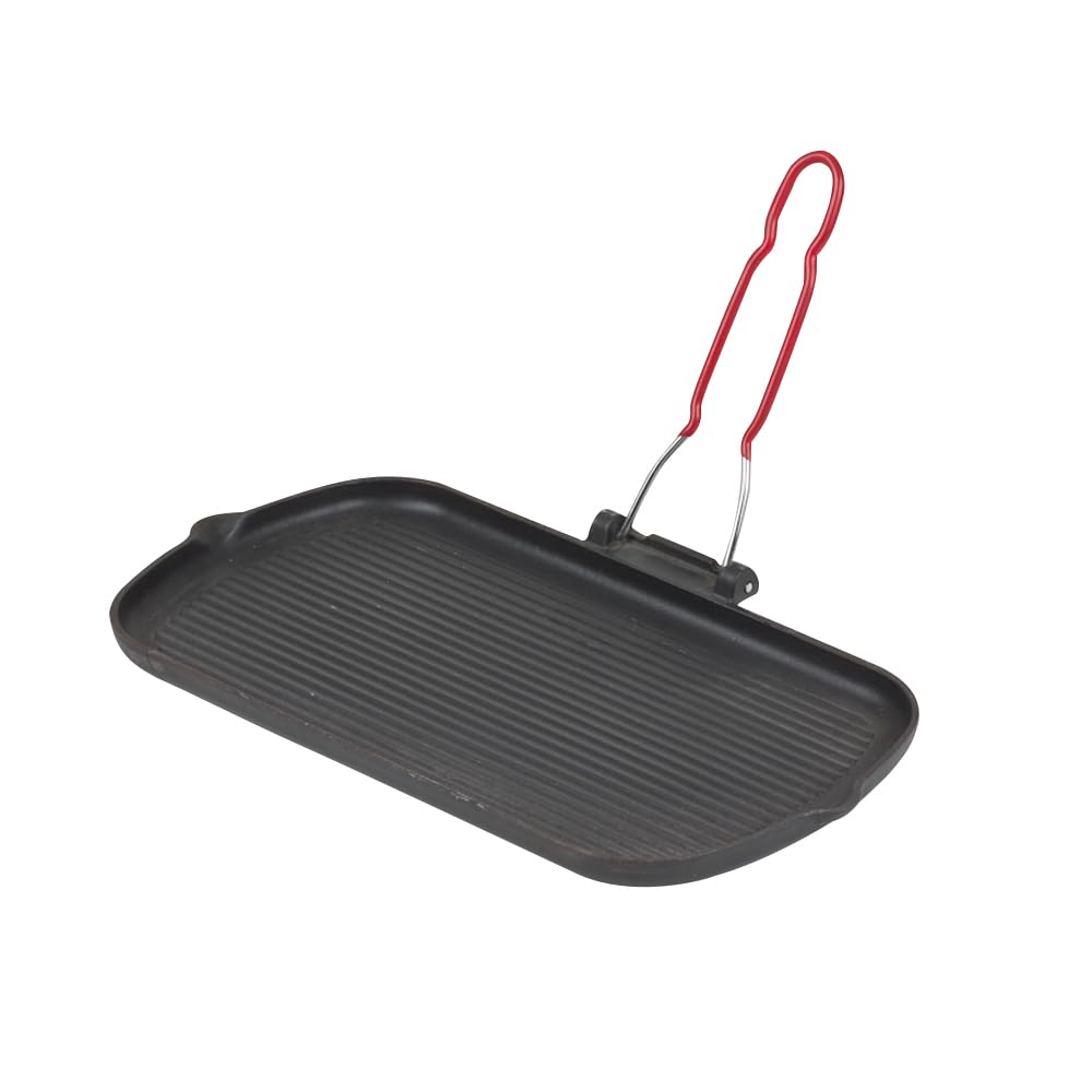 Invicta Griglia Rettangolare, Alluminio pressofuso, Nero, 37x22