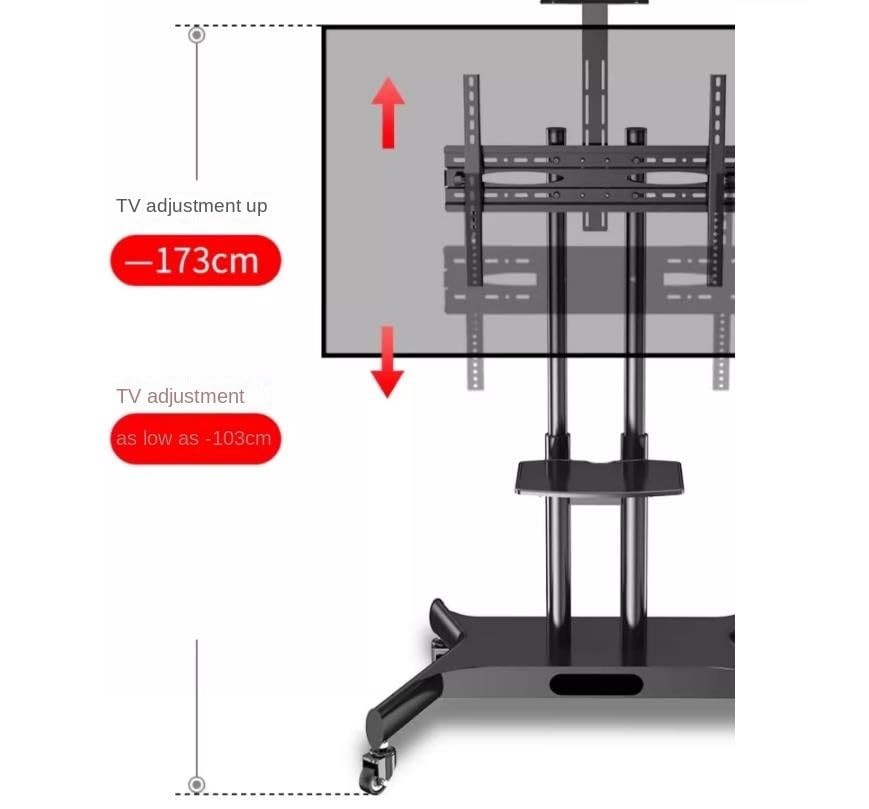 Soporte universal móvil para TV 32-75 pulg altura ajustable miniatura 3