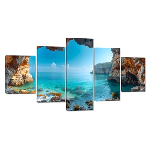 Wall Art for Living Room - 5 Panel Seascape Wall