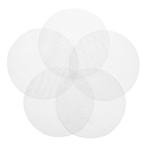 HAWILLOSCH 5個 細孔ソフトシリコン蒸し器用マット 耐熱再利用可能ラウンド蒸籠パッド 通気性良好で均一加熱 蒸し餃子 蒸しパンに適したキッチ