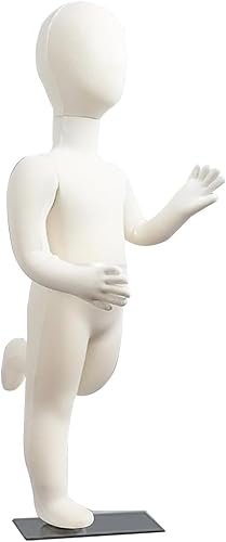 Maniquí de cuerpo flexible para niños, maniquí realista de costura de 1 a 14 años, con base de metal, para dormitorio y estudio (tamaño 5 años)