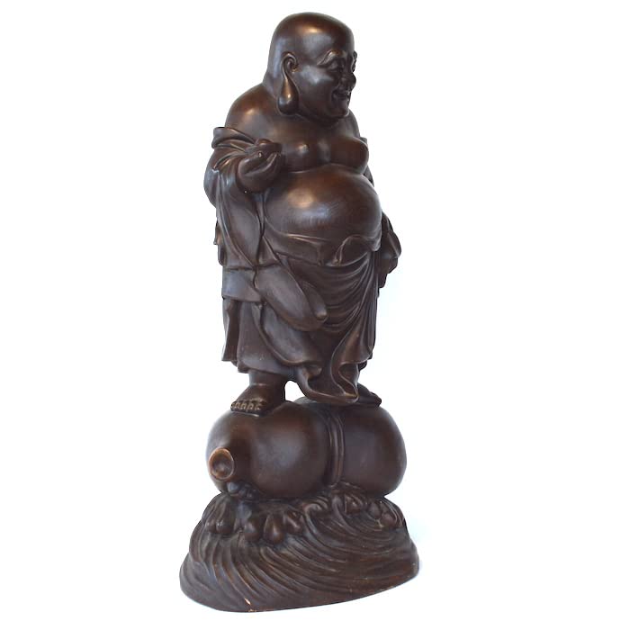 Amazon.co.jp: 布袋尊 布袋様 木彫り 鶏翅木 一点もの 七福神 縁起物