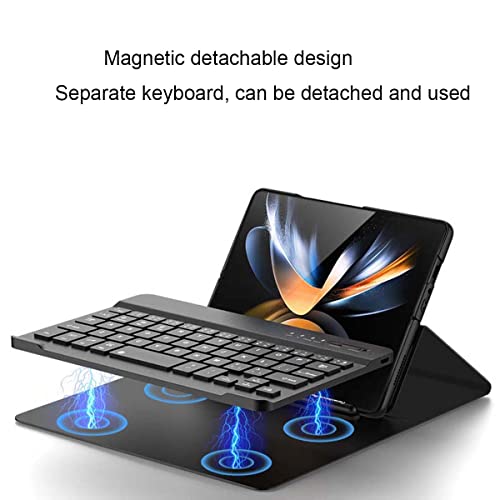 para Samsung Galaxy Z Fold 4/ Z Fold 3 Tampa do teclado do telefone,Couro Destacável Bluetooth Estoj