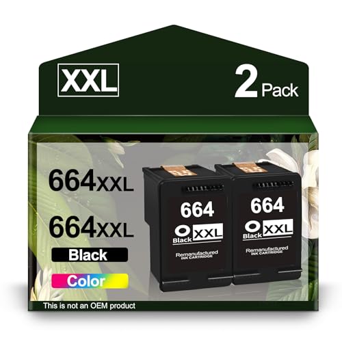 Cartouches d'encre noires 664XL HP DeskJet 3635 et 2135
