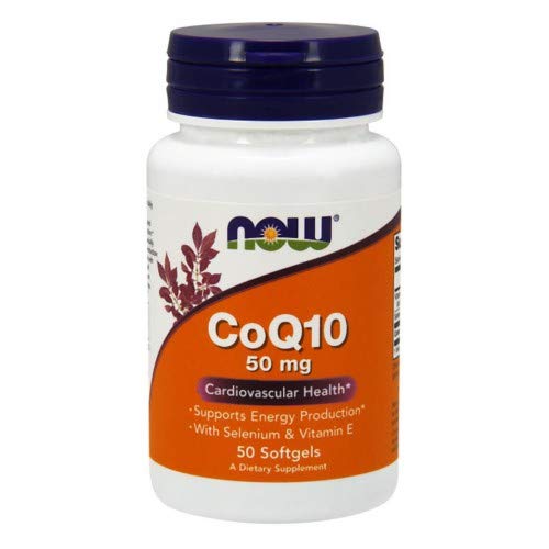 Now Foods CoQ10, w/VIT E 50 mg, 50 Sgels (Pack of 2)