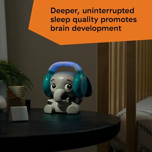 Image of Baby Einstein Earl The Elephant Bluetooth Soother Sound Machine for Sleep, Stream Music and Color-Changing Night Light, Infant to Toddler
