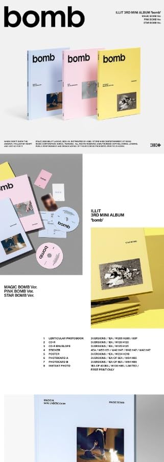 illit 3rd Mini Album magic bomb イヤフォン付 Amazon.com: ILLIT bomb 3rd Mini Album (Photobook - MAGIC BOMB Ver