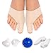 Bunion Corrector and Bunion Care Kit for Tailors Bunion, Hallux Valgus, Big Toe Joint, Hammer Toe, Toe Separators Spacers Straighteners Splint with Foot Massage Ball