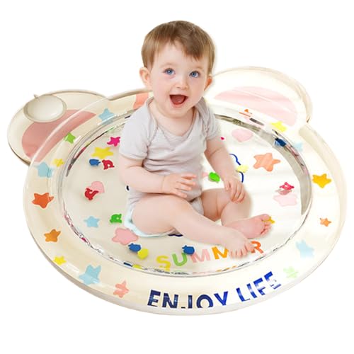 赤ちゃん用ウォーターマット、漫画動物冷却アクティビティパッド - 発達インタラクティブ感覚マットアクティビティセンター 保育室屋内デイケアセンター