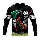 Hieprints Personalized Rooster 3D Unisex 3D All Over Printed Sportwear Hoodie, T Shirt, Zip Up Hoodie, Sweatshirt for Men Women Adult/Kid Full Size S-5XL HD06 Multicolor
