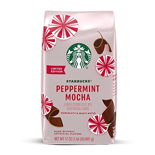 Starbucks Flavored Ground Coffee — Peppermint Mocha — Holiday Limited Edition — 1 bag (17 oz)