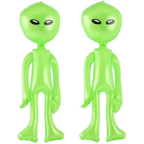2-Teiliges Aufblasbare Alien-Figuren Alien-Partys und Halloween-Dekoration 60 cm Größe ideale Dekoration für Raumfahrtthemen und Kostümpartys vielseitig für Kinderpartys und saisonale Feiern