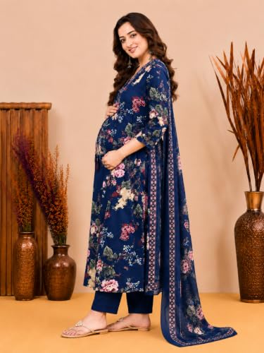 Image of Jikonet Women's Maternity Kurti for Feeding Zippers (VJK)