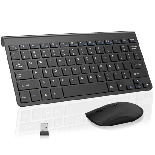 2.4G Wireless Keyboard and Mouse Compact Keyboard Mini Portable Silent Mouse