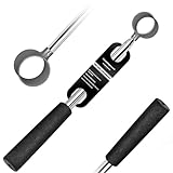 Goashpeaot Premium Press-Lock Golf Ball Retriever – 9Ft / 12Ft / 14.5Ft / 16.3Ft with Reinforced Stainless Steel Shaft & Non-Slip Rubber Grip, Golf Ball Retriever Telescopic for Water (Grey, 9Ft)