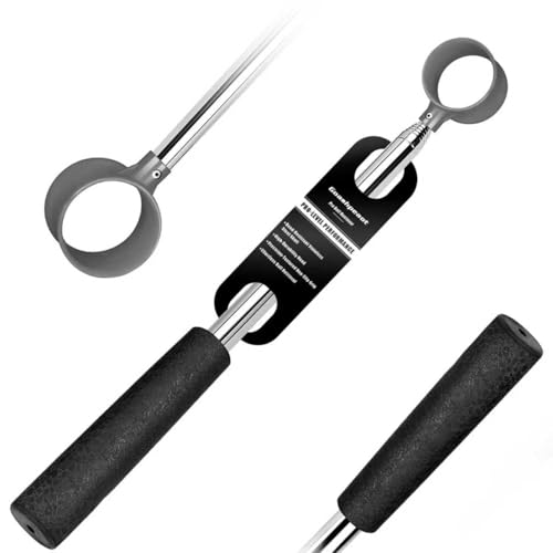 Goashpeaot Premium Press-Lock Golf Ball Retriever – 9Ft / 12Ft / 14.5Ft / 16.3Ft with Reinforced Stainless Steel Shaft & Non-Slip Rubber Grip, Golf Ball Retriever Telescopic for Water (Grey, 9Ft)