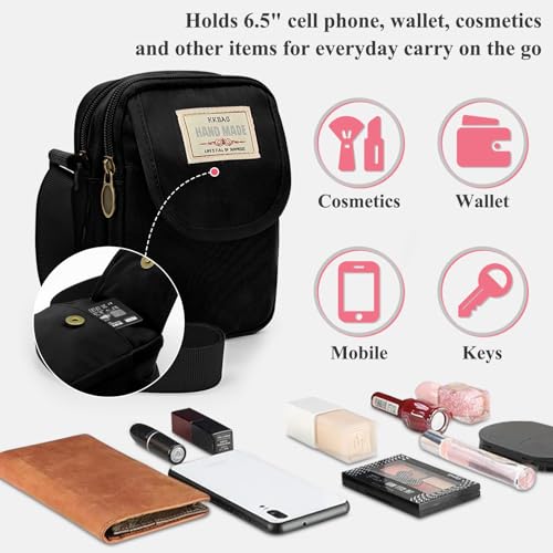 Crossbody Phone Purse, Nylon Small Phone Purse Cell Phone Purse with Adjustable Strap, Smartphone Crossbody Bag3