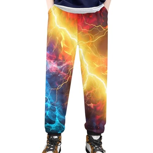Boys Pants Kids 3D Print Joggers Sports Sweatpants with Pockets Size 4-15T2