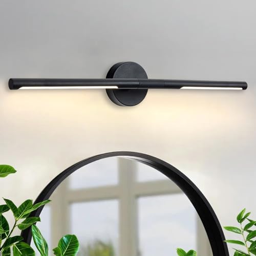 LINSEEDS Matte Black Bathroom Light Fixtures Over Mirror 30 Inch, 20W 360° Rotatable Dimmable 4000K Led Vanity Light Bar, Modern Bathroom Vanity Lights Above Mirror
