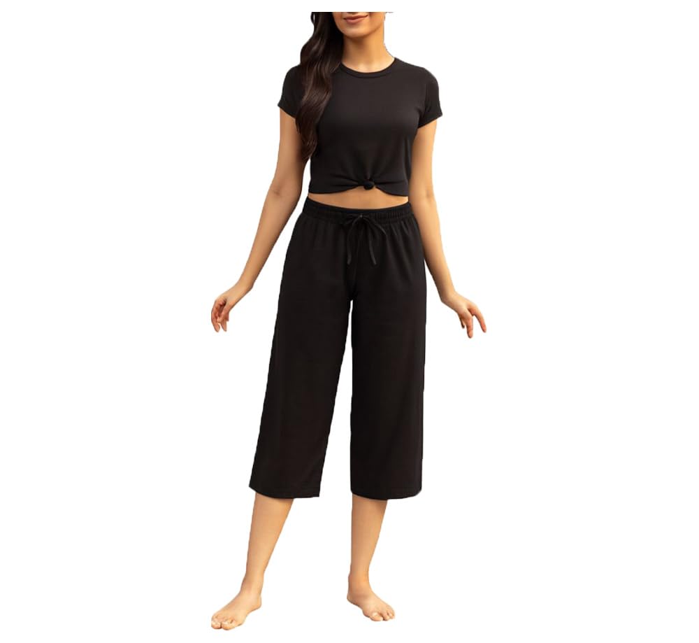 Womens Loosefit Capri Single Pack Black-picture-55