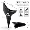 Urinella for Women, Female Urinal Silicone Funnel, Portable Urinal for Women, Standing to Pee Funnel, Reusable Women's Urinal for Women, Outdoor, Activities, Camping (Black)