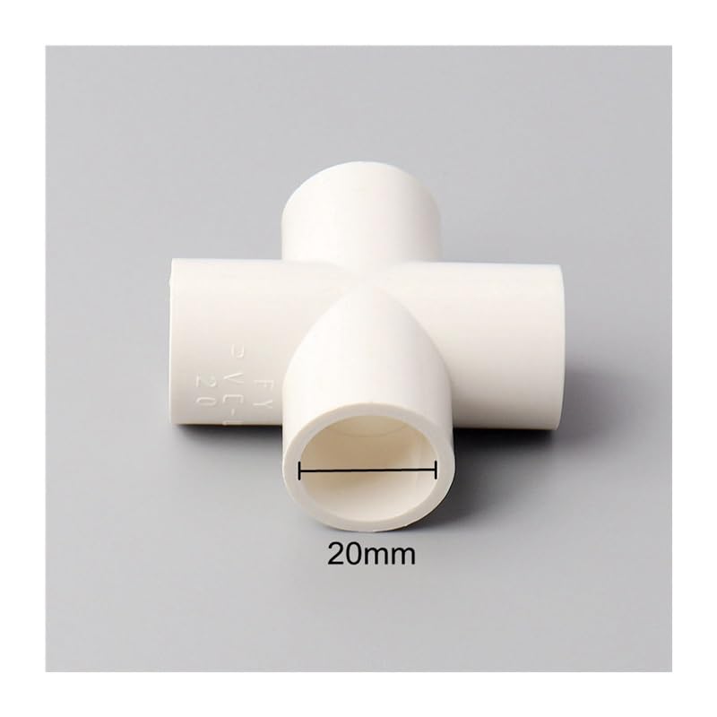 Raccordo rapido per curve Set di connettori da giardino in PVC da 10 pezzi: gomito da 45/90 gradi, raccordo a T da 3/4 di pollice(20mm 4 Ways Connector)