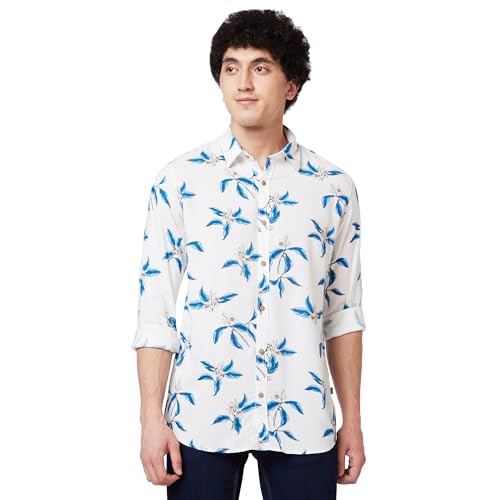 Image of Spykar Men's Printed Regular Fit Shirts