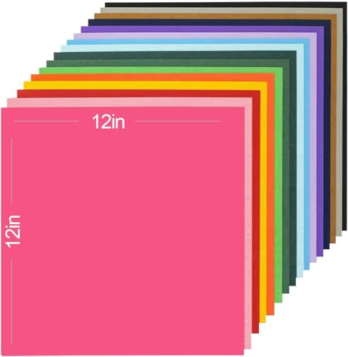 12x12 Cardstock 100sheets Colored Cardstock Assorted 24 Colors, 90 lb/250 gsm Card Stock Colorful Paper for Cricut Machine, Card Making, Scrapbook & DIY Crafts by Bonmiy - Used condition - Image 3