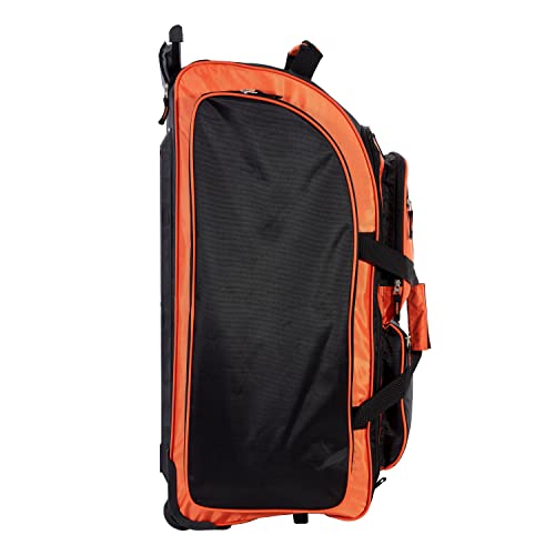 Image of Travelers Club Xpedition 30 Inch Multi-Pocket Upright Rolling Duffel Bag, Bright Orange, 30 inch Suitcase, Xpedition 30 Inch Multi-pocket Upright Rolling Duffel Bag