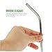 VALICLUD 1set Multipurpose Stainless Steel Straws of Reusable Juice Straws with Cleaning Brush for Tea Party Drinks and All Cup Lightweight Design