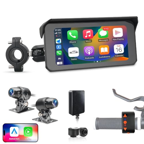 Cámara de motocicleta 2K de doble lente con pantalla táctil e impermeabilidad de 6.25 pulgadas
