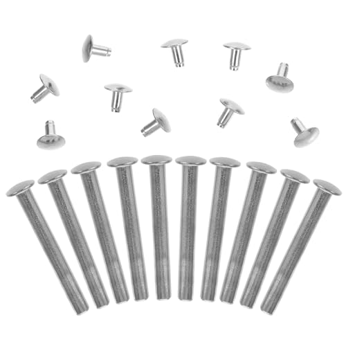 Homoyoyo 10 juegos Kit de Reparación Profesional de Remaches y Tuercas para Abanicos de Mano Plegables de Pasadores Metálicos para Ejes de Abanico Accesorios DIY para Arreglar y Bambú