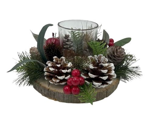 Adventsgesteck mit Äpfeln & Beeren – auf Baumscheibe oder im Topf...